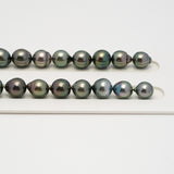 41pcs Green 8-11mm - SB AAA/AA Quality Tahitian Pearl Necklace NL1643 HL3