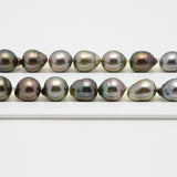 37pcs Multicolor 9-10mm - SB AAA/AA Quality Tahitian Pearl Necklace NL1403 OR7