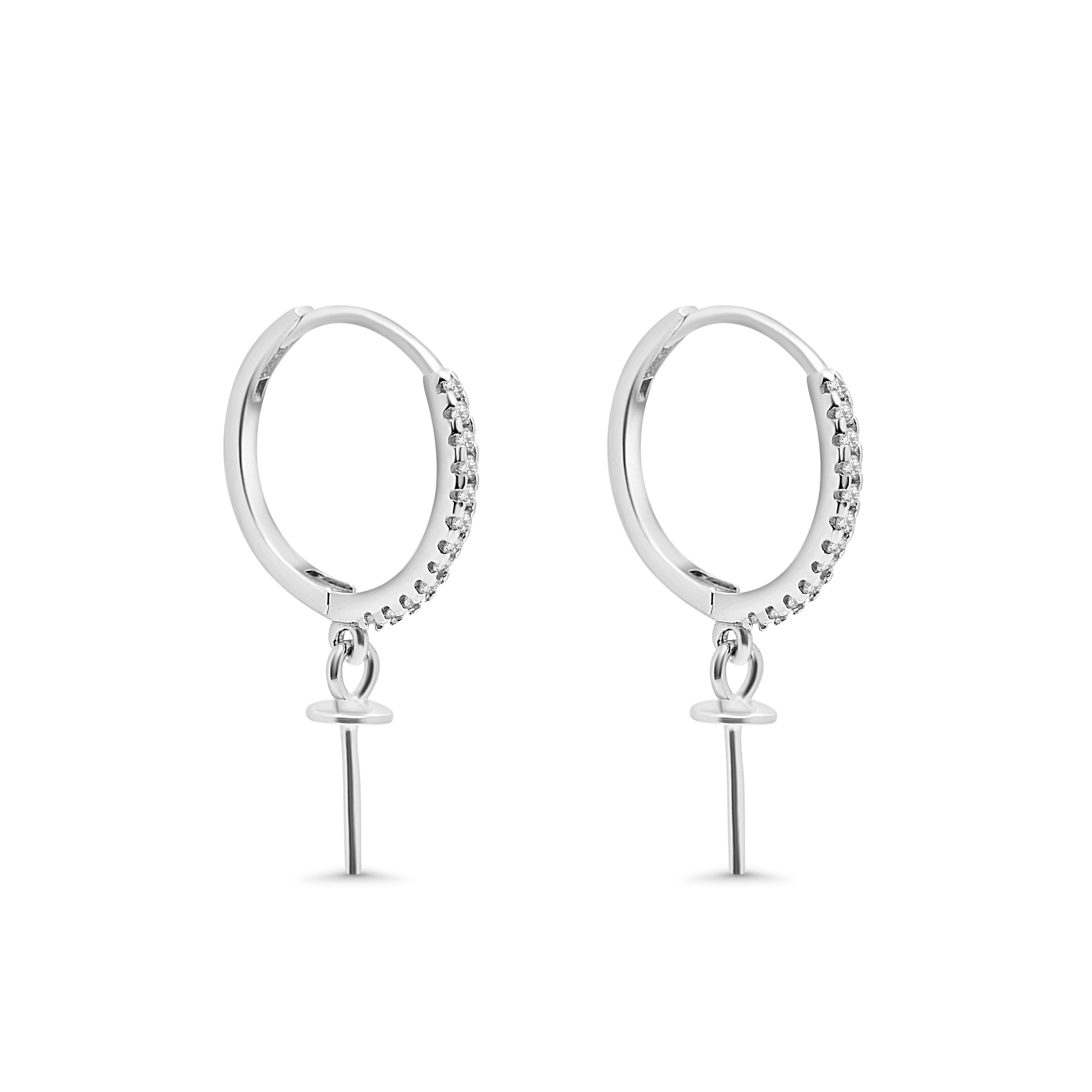 Dangle Earring Bails 925 Silver for Pearl SC506