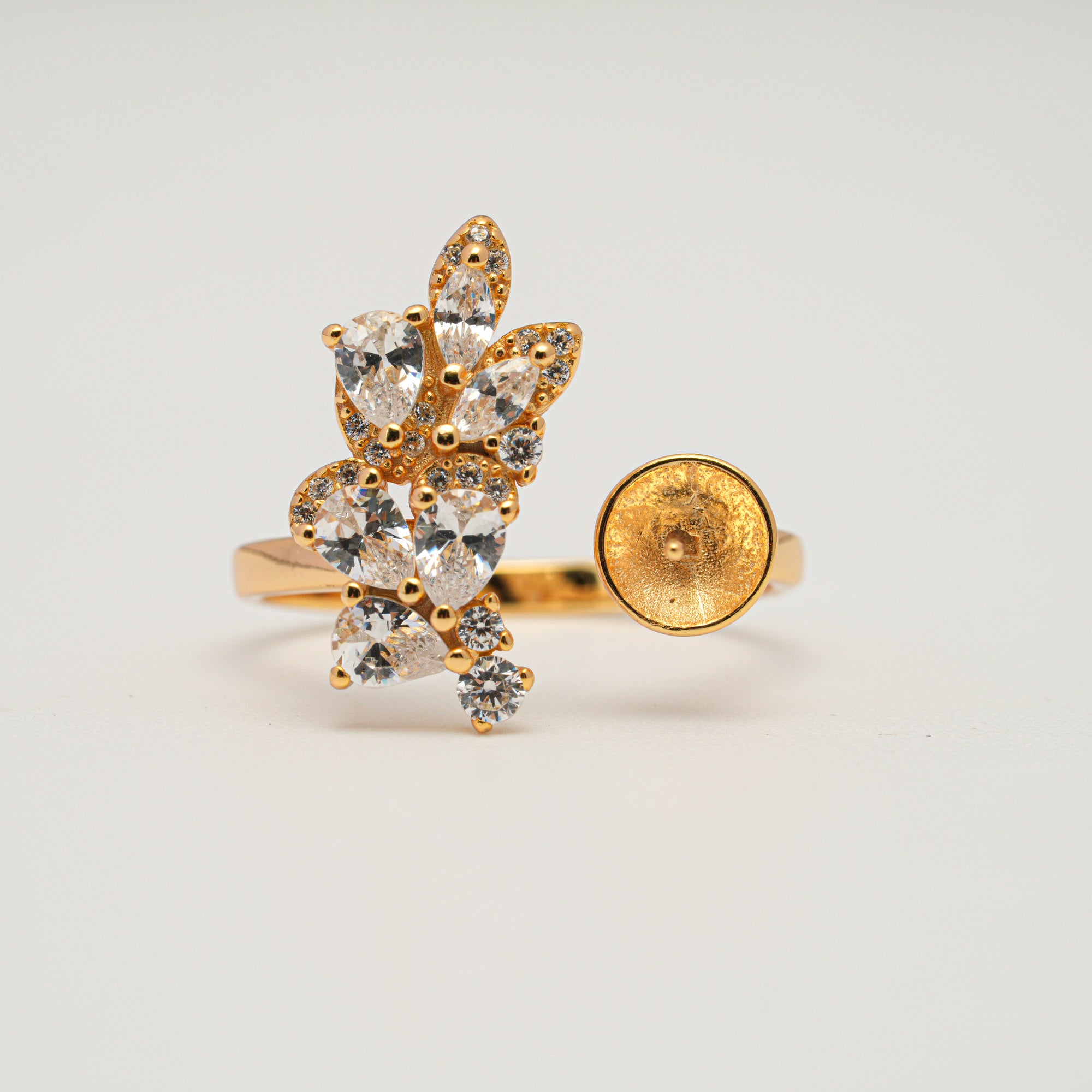 Adjustable Ring 925 Silver for pearl SC577G