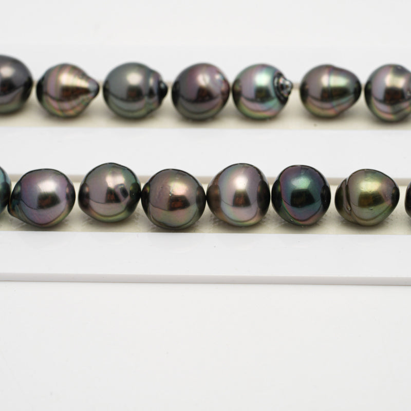 42pcs Multicolor 8-10mm - SB AAA/AA Quality Tahitian Pearl Necklace NL1513 THMIX2.6