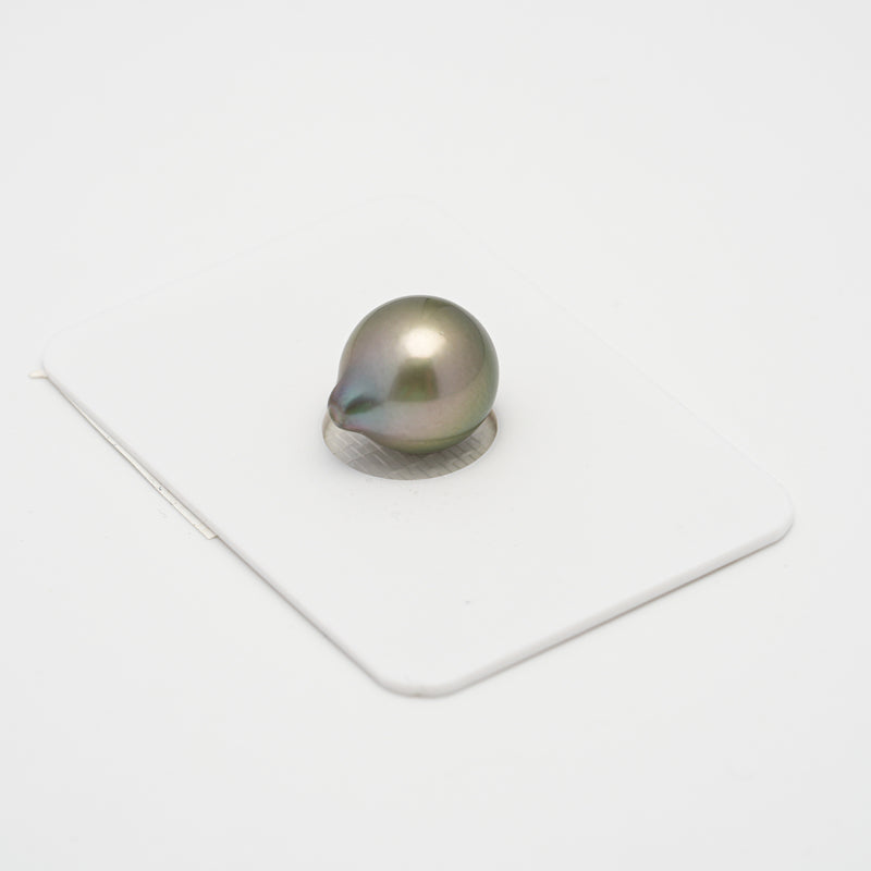 1pcs Green 11.1mm - SB AAA/TOP Quality Tahitian Pearl Single LP1869 THMIX2.6