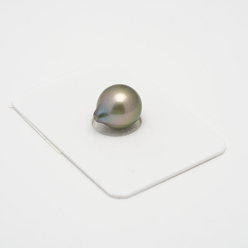 1pcs Green 11.1mm - SB AAA/TOP Quality Tahitian Pearl Single LP1869 THMIX2