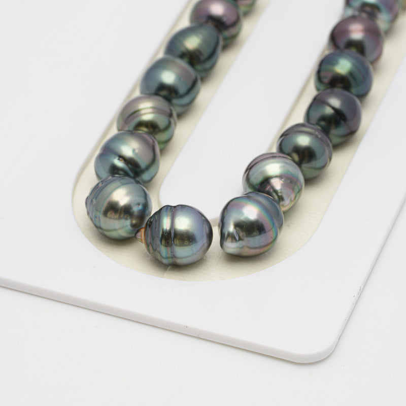 43pcs Multicolor 9mm - CL AAA/AA Quality Tahitian Pearl Necklace NL1419 OR7