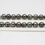 41pcs Green 8-11mm - SB AAA/AA Quality Tahitian Pearl Necklace NL1643 HL3