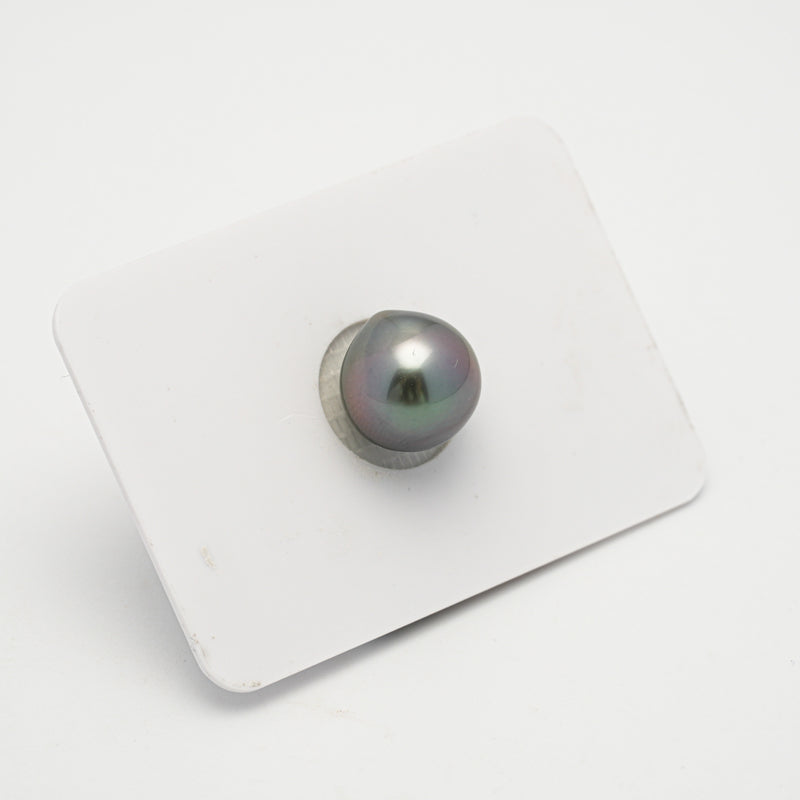 1pcs "High Luster" Aubergine 11mm - SB/NR TOP/AAA Quality Tahitian Pearl Single LP2146 OR10