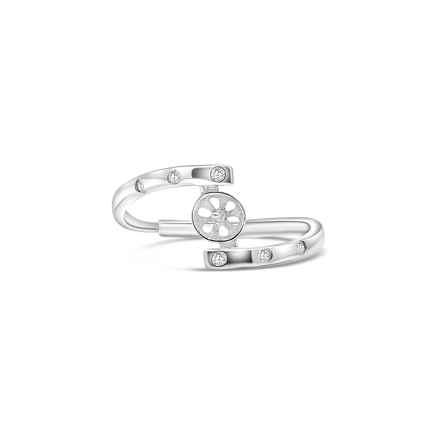 Adjustable Ring 925 Silver for pearl SC388
