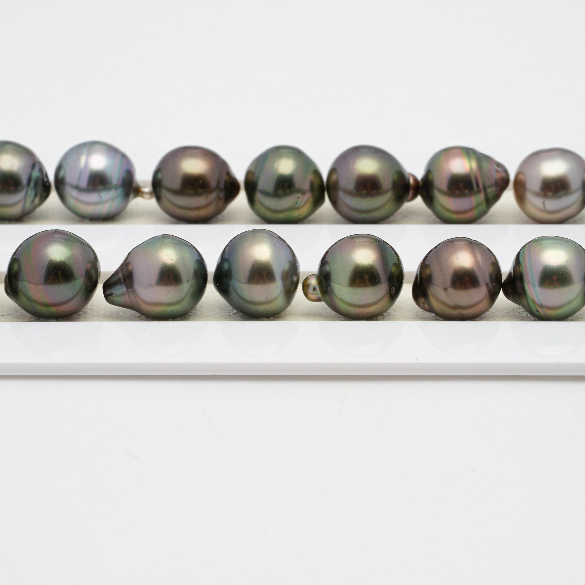 37pcs Multicolor 9-10mm - SB AAA/AA Quality Tahitian Pearl Necklace NL1403 OR7