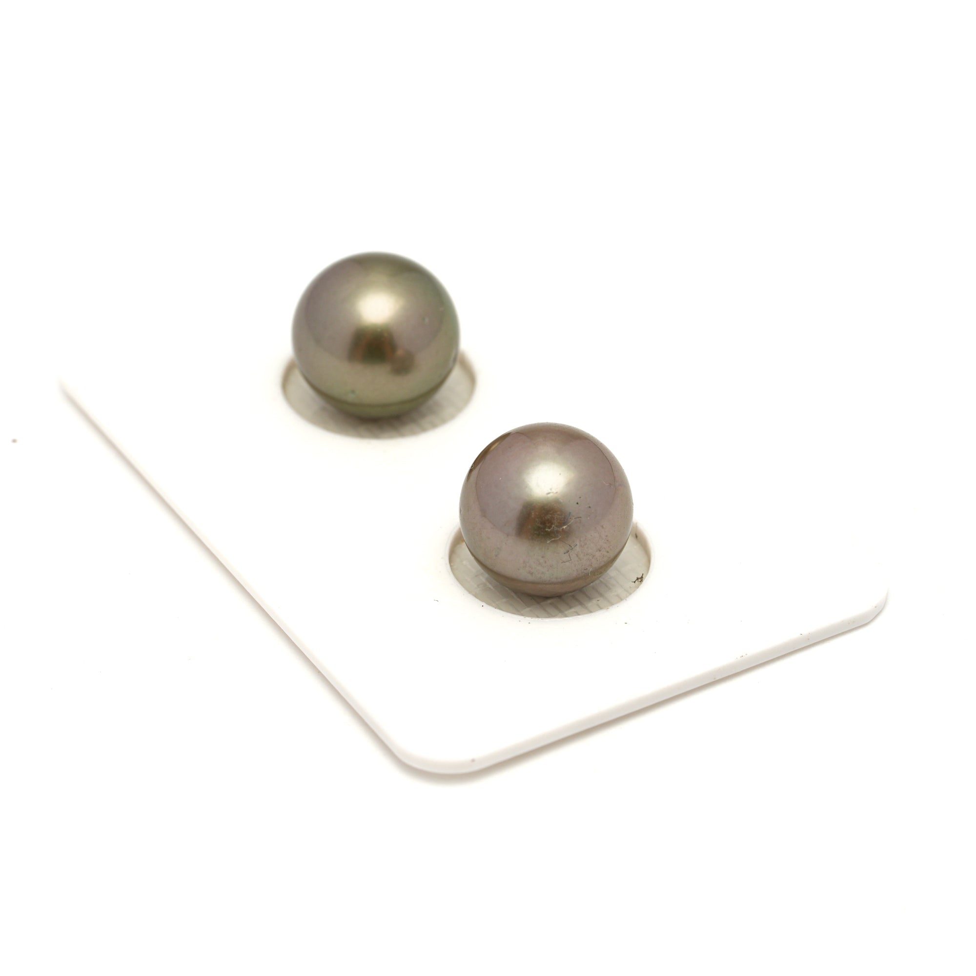 2pcs Light 10.4-10.5mm - RSR AAA Quality Tahitian Pearl Pair ER1741