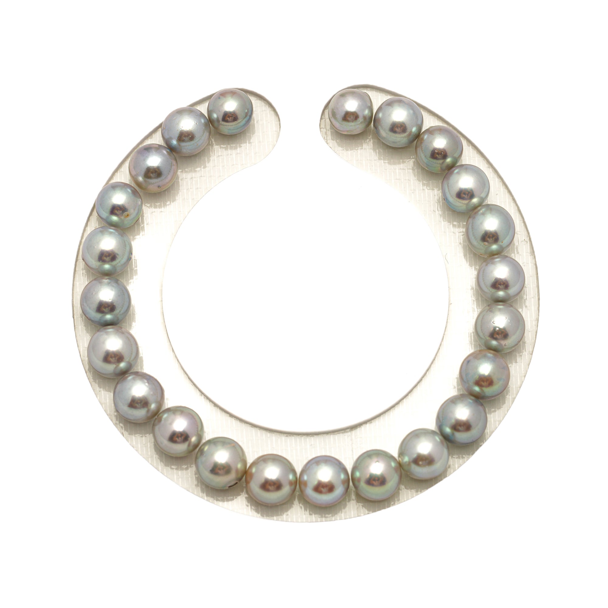 23pcs Akoya Pearl "High Luster" Silver Light 7.3-7.8mm - SR/NR AA/AAA Quality Bracelet AKBR2388 CMA1