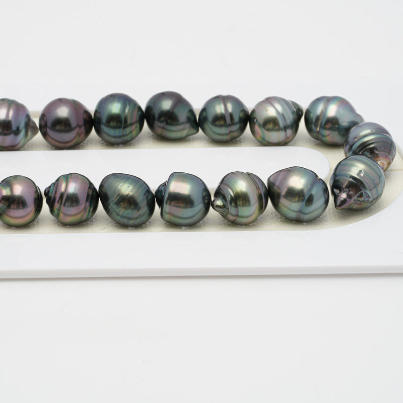 43pcs Multicolor 9mm - CL AAA/AA Quality Tahitian Pearl Necklace NL1419 OR7