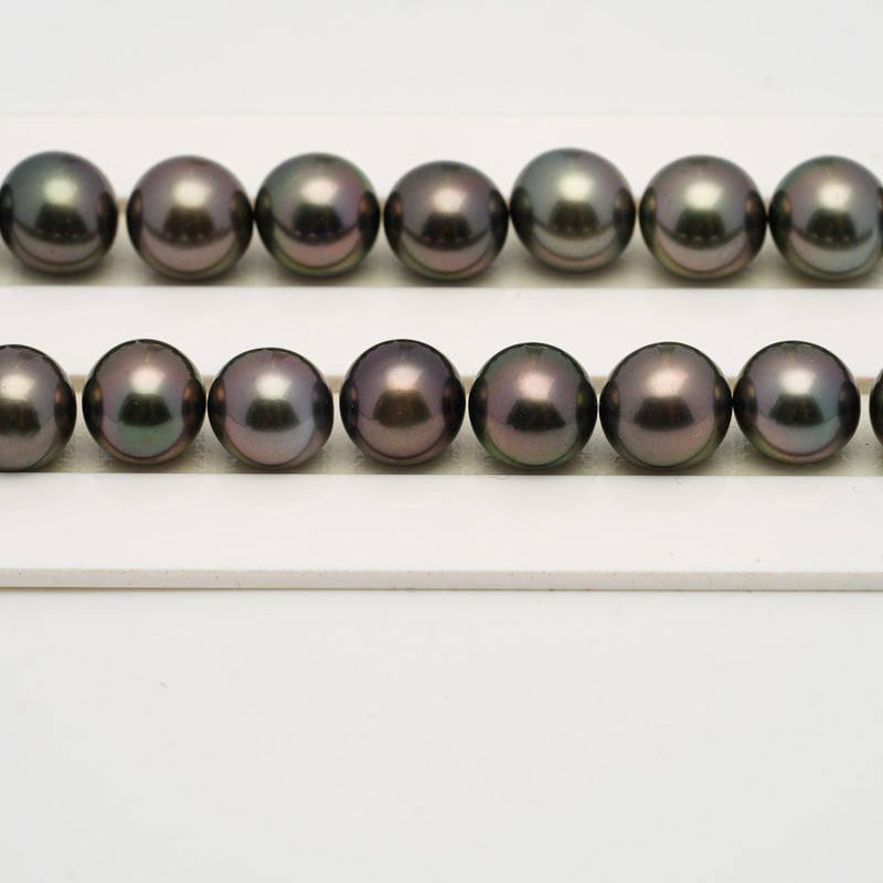 41pcs Multicolor 8-10mm - SR/NR TOP/AAA Quality Tahitian Pearl Necklace NL1517