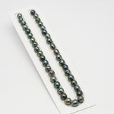 39pcs "High Luster" Peacock 9-10mm - CL AAA/AA Quality Tahitian Pearl Necklace NL1439 OR8