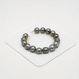 15pcs Green 10-12mm - SB AA/AAA Quality Tahitian Pearl Bracelet BR2166 THMIX2