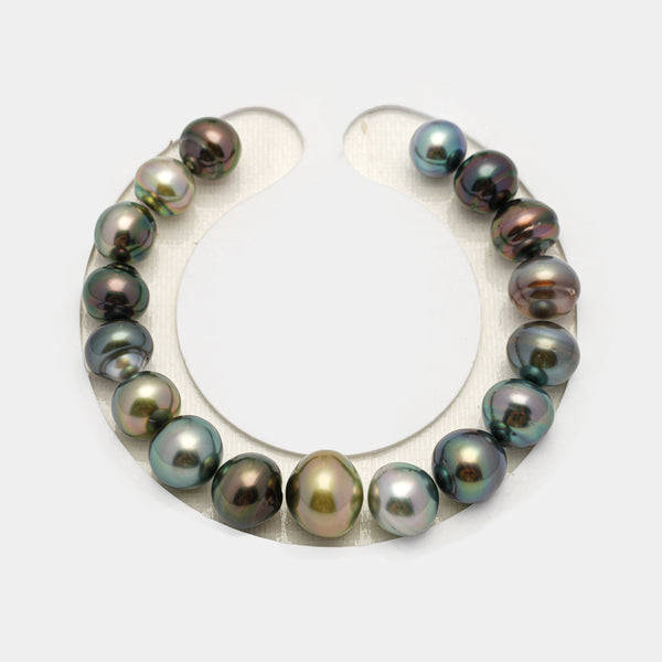 17pcs Multicolor 8-11mm - BT AAA Quality Tahitian Pearl Bracelet BR2231 OR10