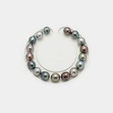 17pcs Multicolor 8-9mm - CL AAA/AA Quality Tahitian Pearl Bracelet BR2013 OR7