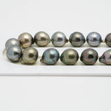 37pcs Multicolor 9-10mm - SB AAA/AA Quality Tahitian Pearl Necklace NL1403 OR7