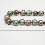 41pcs "High Luster" Multicolor 8-10mm - CL/SB AAA/AA Quality Tahitian Pearl Necklace NL1500 THMIX2.6