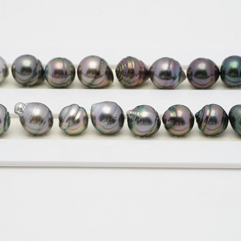 43pcs Multicolor 9mm - CL AAA/AA Quality Tahitian Pearl Necklace NL1419 OR7