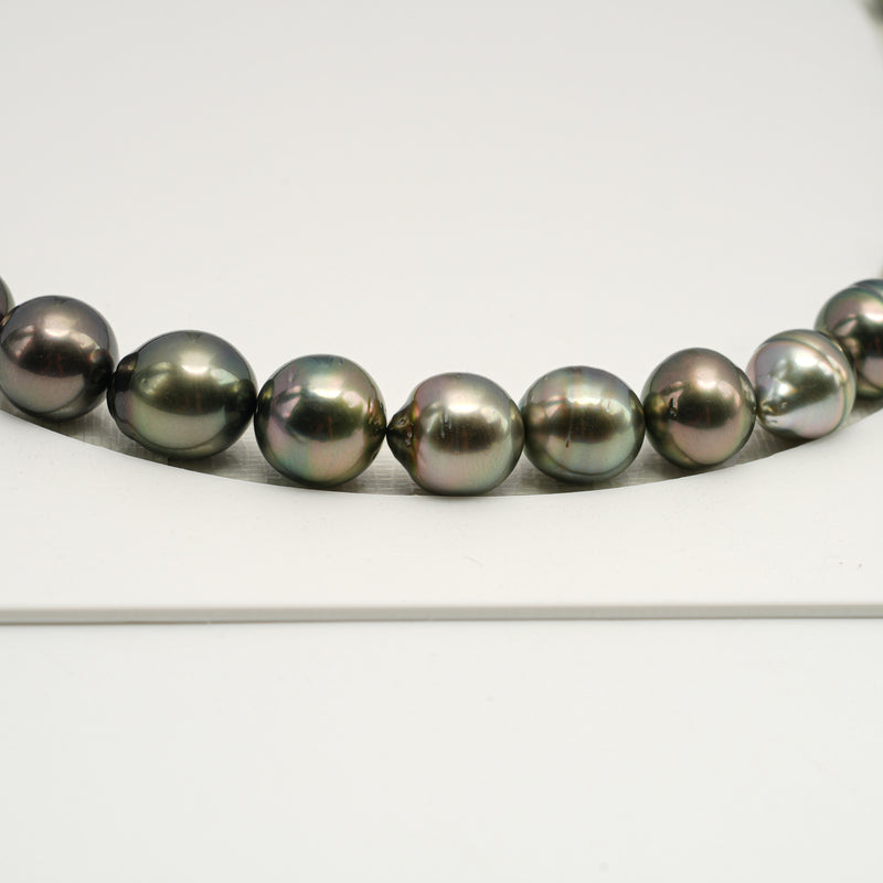 43pcs "High Luster" Mix 8-11mm - CL/SB AAA/AA Quality Tahitian Pearl Necklace NL1613 HL3