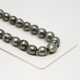 41pcs Green 8-11mm - SB AAA/AA Quality Tahitian Pearl Necklace NL1643 HL3