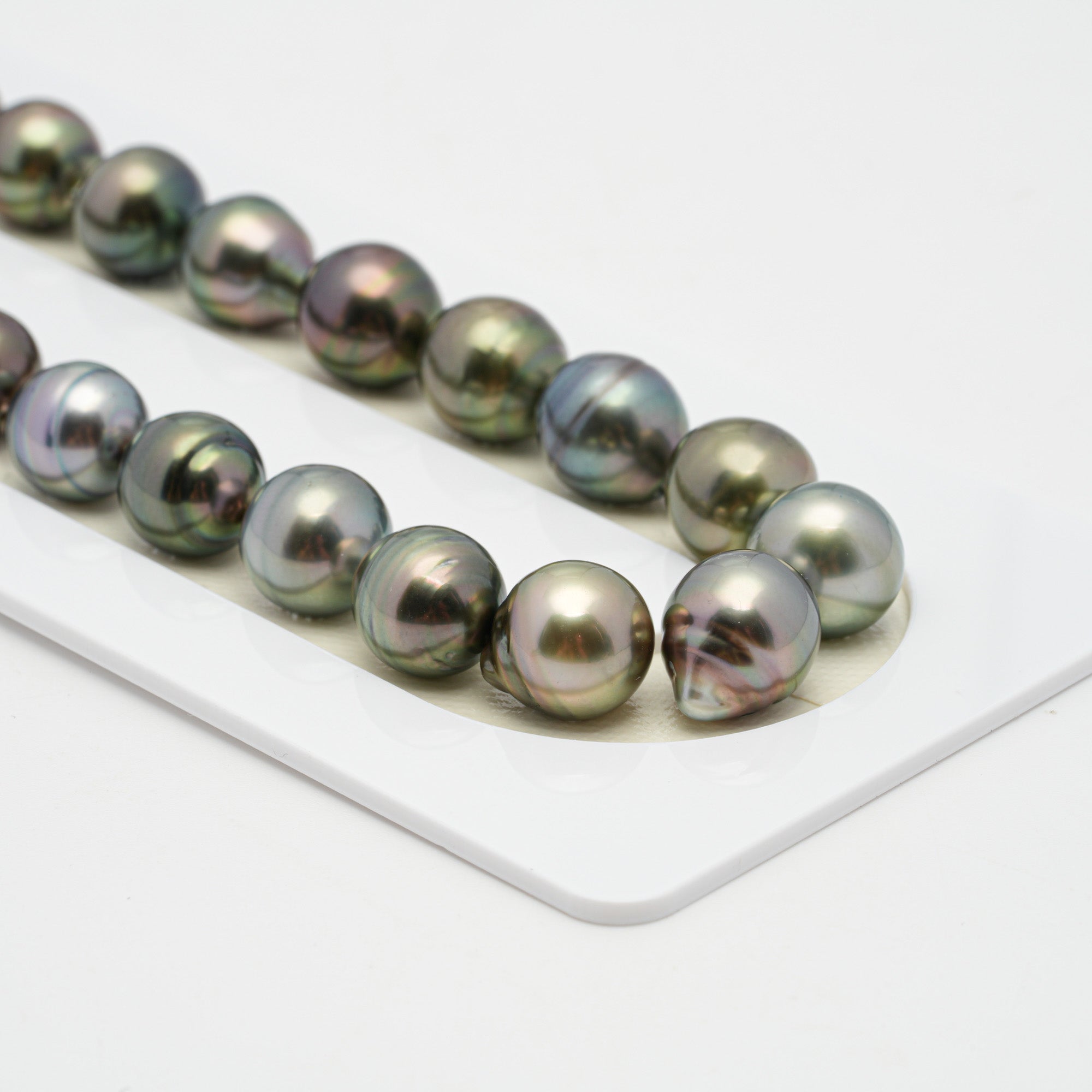 37pcs Multicolor 9-10mm - SB AAA/AA Quality Tahitian Pearl Necklace NL1403 OR7