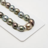 41pcs "High Luster" Multicolor 8-10mm - CL/SB AAA/AA Quality Tahitian Pearl Necklace NL1500 THMIX2.6