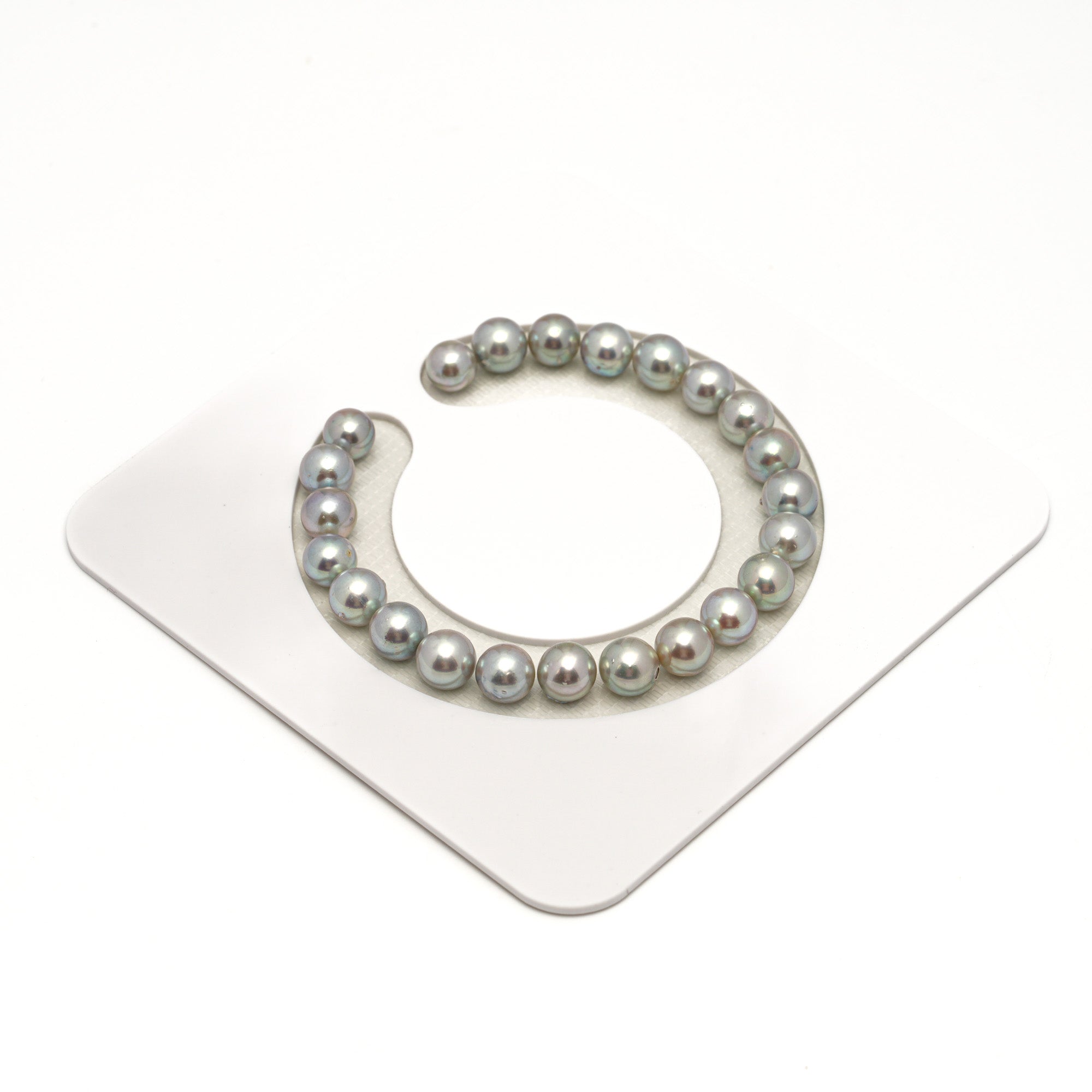 23pcs Akoya Pearl "High Luster" Silver Light 7.3-7.8mm - SR/NR AA/AAA Quality Bracelet AKBR2388 CMA1