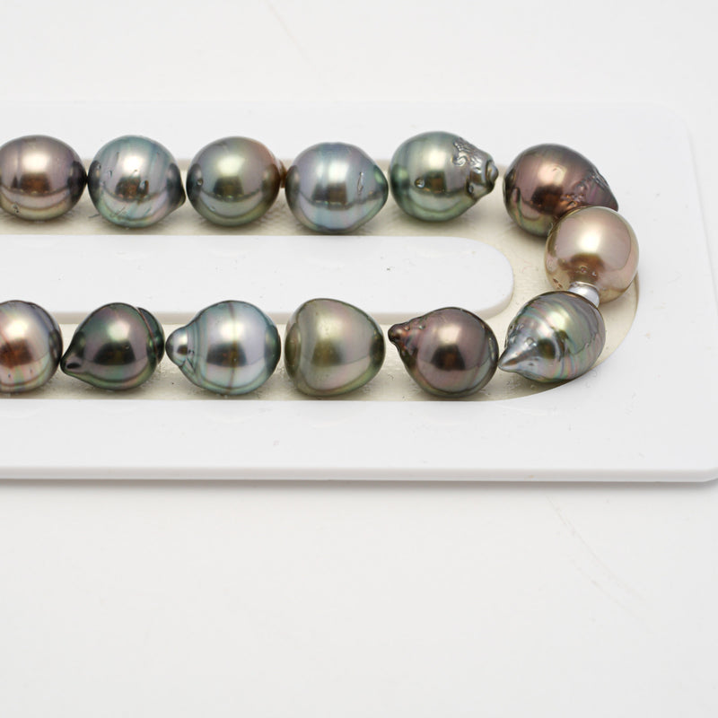 41pcs "High Luster" Multicolor 8-10mm - CL/SB AAA/AA Quality Tahitian Pearl Necklace NL1500 THMIX2.6