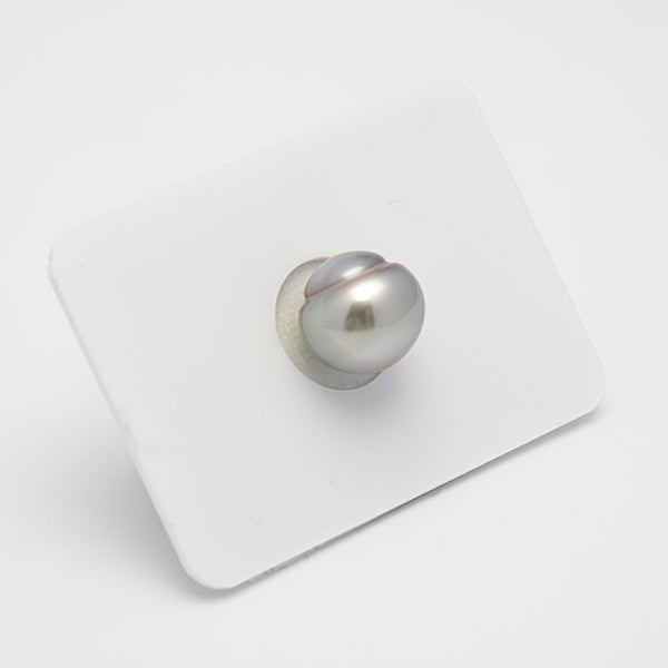 1pcs "High Luster" Silver 10.9mm - CL TOP Quality Tahitian Pearl Single LP1870 THMIX2.6