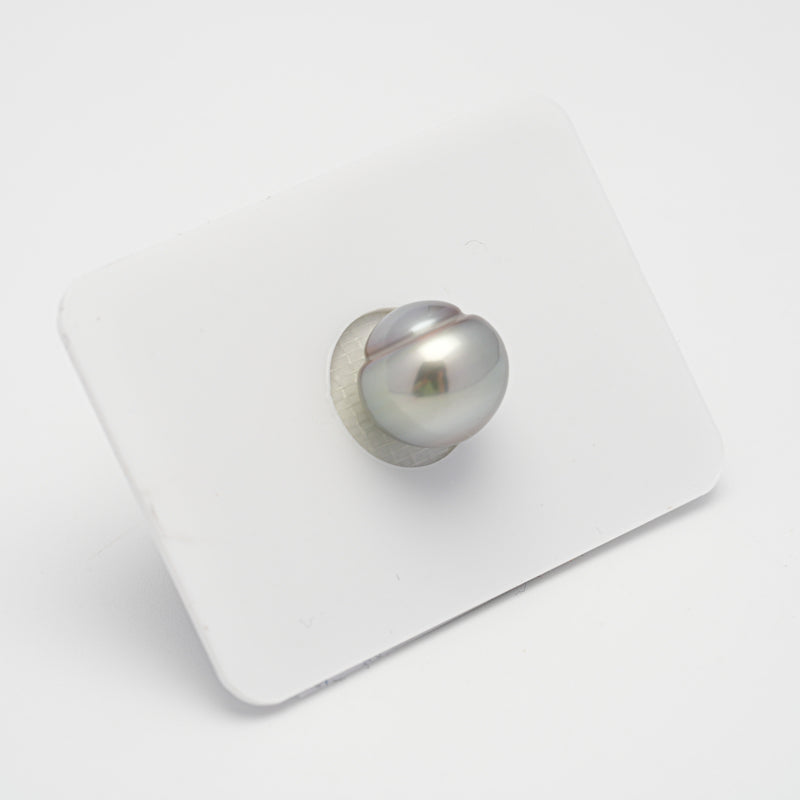 1pcs "High Luster" Silver 10.9mm - CL TOP Quality Tahitian Pearl Single LP1870 THMIX2.6