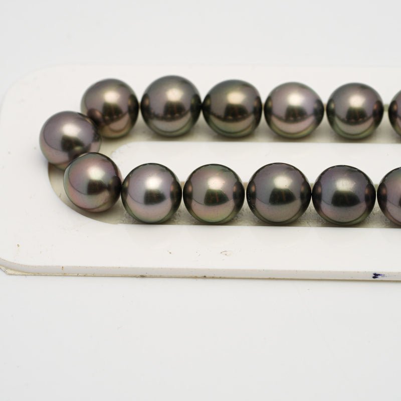 41pcs Multicolor 8-10mm - SR/NR TOP/AAA Quality Tahitian Pearl Necklace NL1517