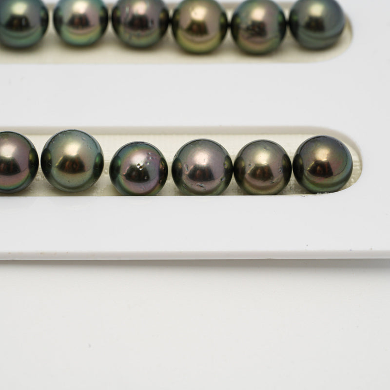 47pcs Green 8-11mm - SR AA/AAA Quality Tahitian Pearl Necklace NL1541 THMIX3