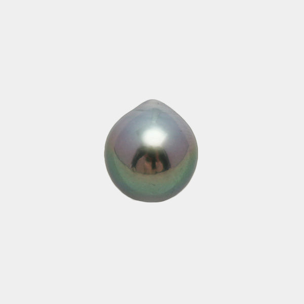 1pcs "High Luster" Green Cherry 9.2mm - DROP TOP/AAA Quality Tahitian Pearl Single LP2025 OR7