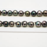 42pcs Multicolor 8-10mm - SB AAA/AA Quality Tahitian Pearl Necklace NL1513 THMIX2.6