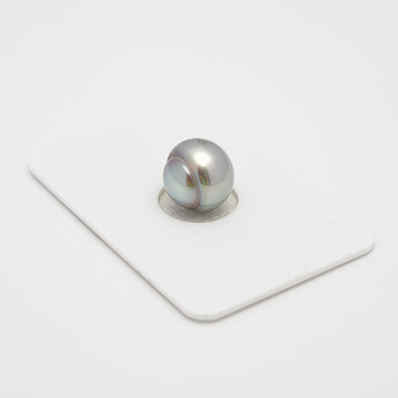 1pcs "High Luster" Silver 10.9mm - CL TOP Quality Tahitian Pearl Single LP1870 THMIX2.6