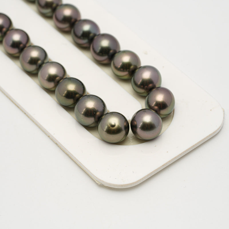 41pcs Multicolor 8-10mm - SR/NR TOP/AAA Quality Tahitian Pearl Necklace NL1517