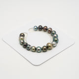 17pcs Multicolor 8-11mm - BT AAA Quality Tahitian Pearl Bracelet BR2231 OR10