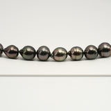 43pcs "High Luster" Mix 8-11mm - CL/SB AAA/AA Quality Tahitian Pearl Necklace NL1613 HL3