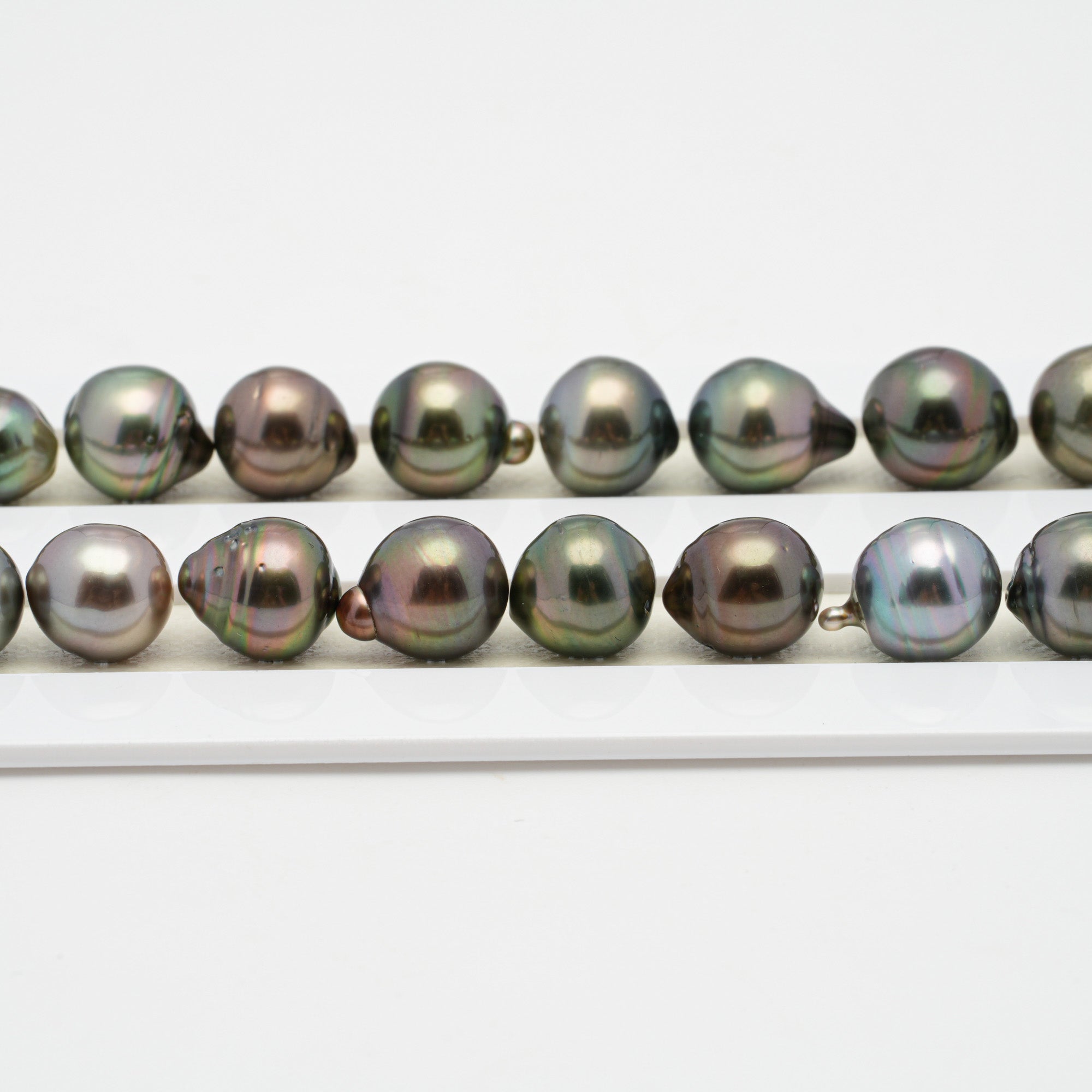 37pcs Multicolor 9-10mm - SB AAA/AA Quality Tahitian Pearl Necklace NL1403 OR7