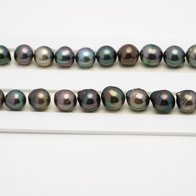 42pcs Multicolor 8-10mm - SB AAA/AA Quality Tahitian Pearl Necklace NL1513 THMIX2.6