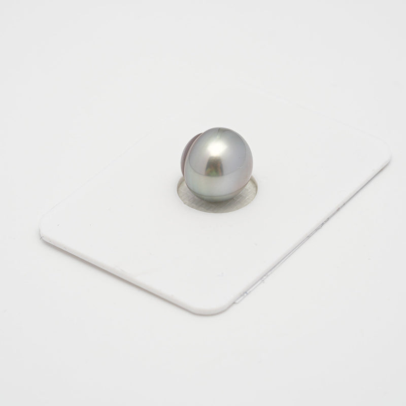 1pcs "High Luster" Silver 10.9mm - CL TOP Quality Tahitian Pearl Single LP1870 THMIX2.6