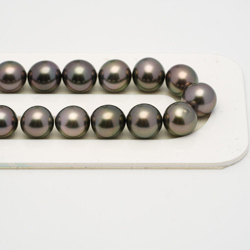 41pcs Multicolor 8-10mm - SR/NR TOP/AAA Quality Tahitian Pearl Necklace NL1517