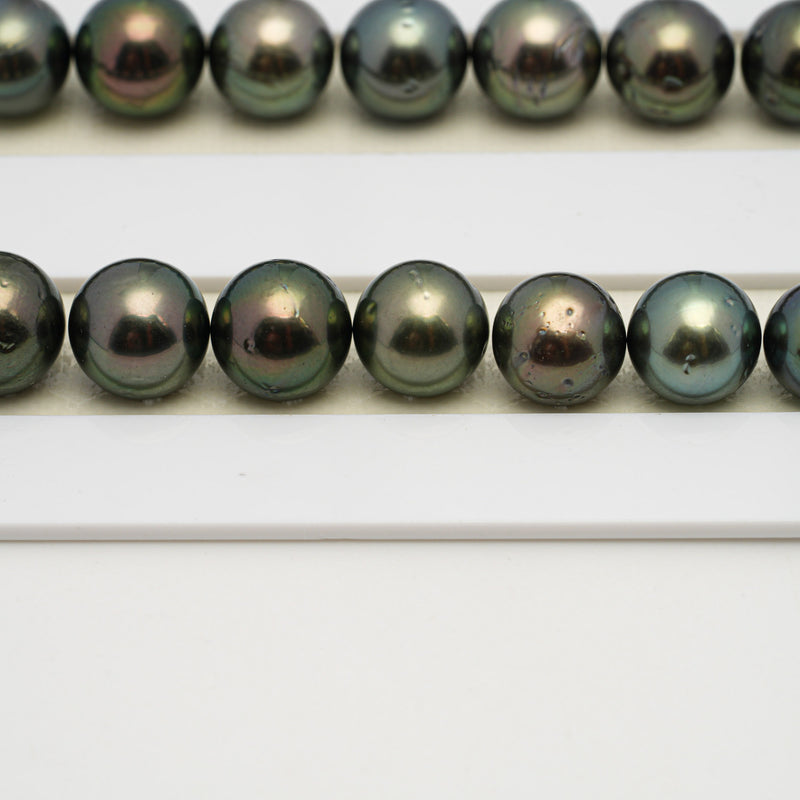 47pcs Green 8-11mm - SR AA/AAA Quality Tahitian Pearl Necklace NL1541 THMIX3