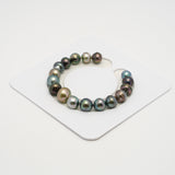 17pcs Multicolor 8-11mm - BT AAA Quality Tahitian Pearl Bracelet BR2231 OR10