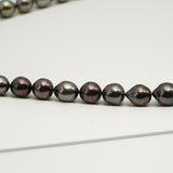 43pcs "High Luster" Mix 8-11mm - CL/SB AAA/AA Quality Tahitian Pearl Necklace NL1613 HL3