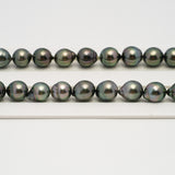 41pcs Green 8-11mm - SB AAA/AA Quality Tahitian Pearl Necklace NL1643 HL3