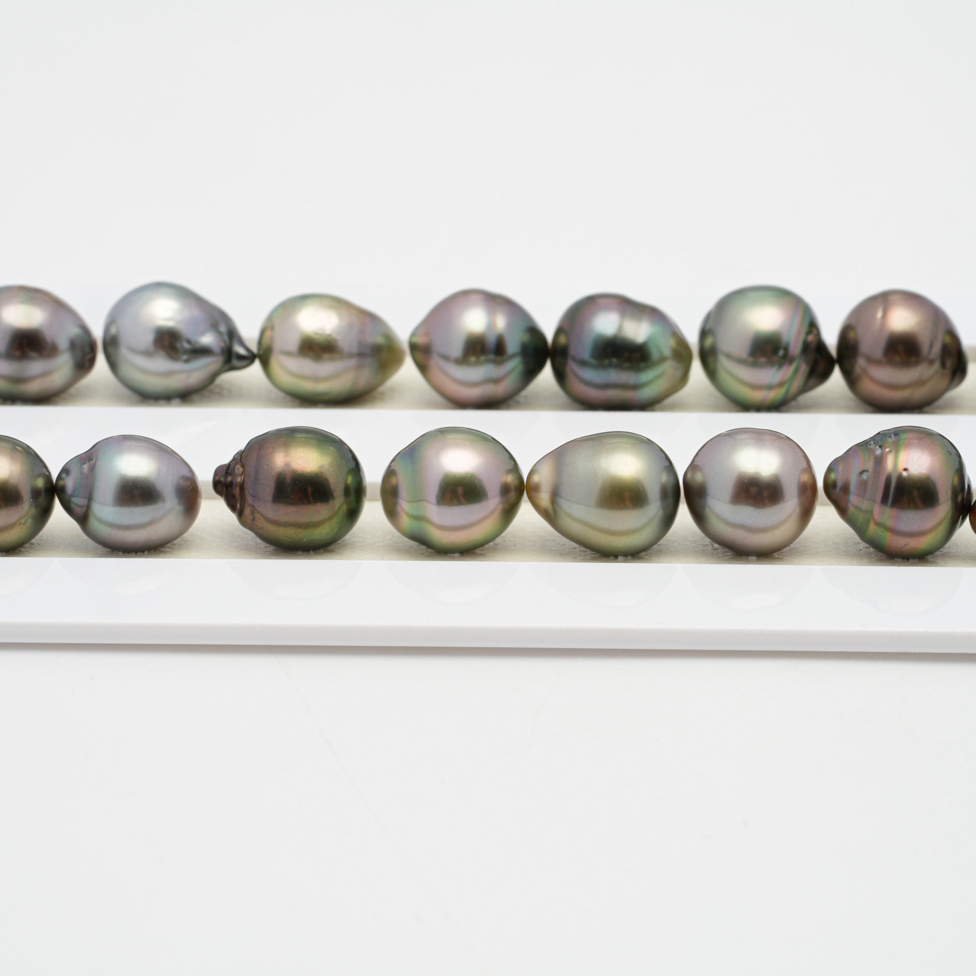 37pcs Multicolor 9-10mm - SB AAA/AA Quality Tahitian Pearl Necklace NL1403 OR7