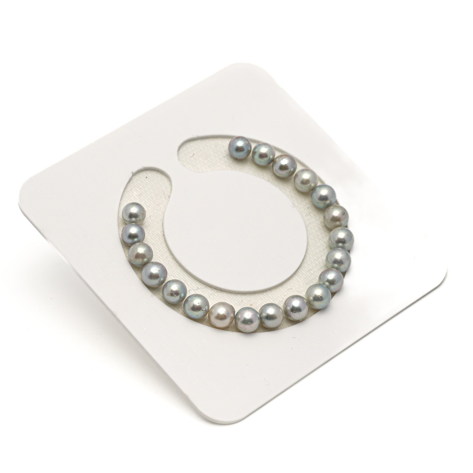 20pcs Akoya Pearl Light Mix 7.1-7.7mm - SB/NR AA/A Quality Bracelet AKBR2425 CMA1