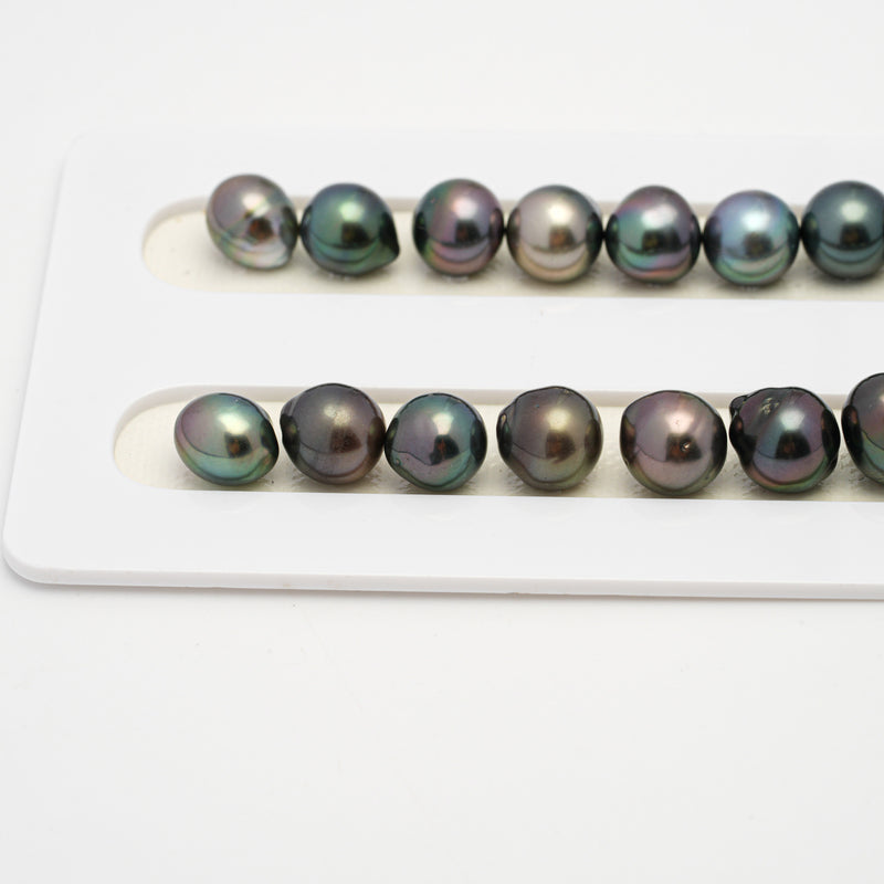 42pcs Multicolor 8-10mm - SB AAA/AA Quality Tahitian Pearl Necklace NL1513 THMIX2.6